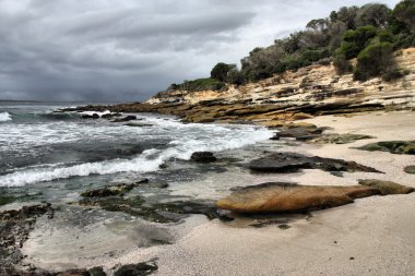 Bundeena - natural sandstone formations in New South Wales, Australia. HDR photo. clipart