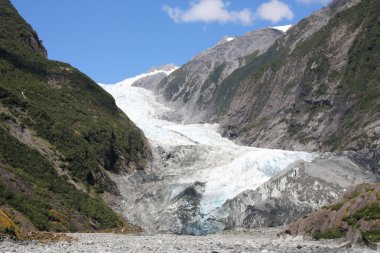 Franz Josef Glacier in Westland National Park on the West Coast of New Zealand's South Island. Southern Alps mountains. clipart