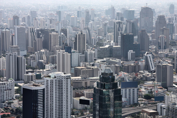 Bangkok - view of the city from the tallest building in Thailand, Baiyoke Tower 2.