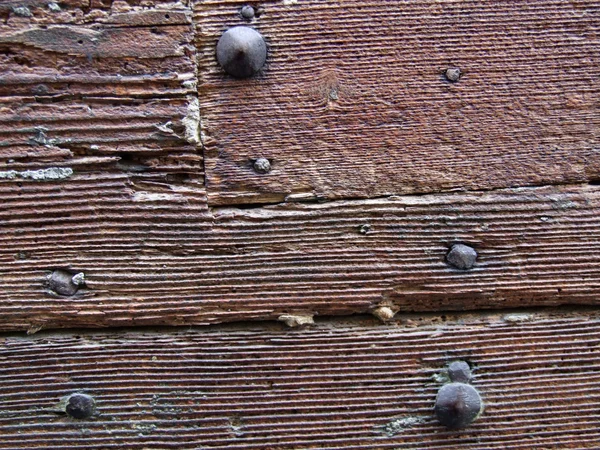 Wood background with nails — Stock Photo, Image