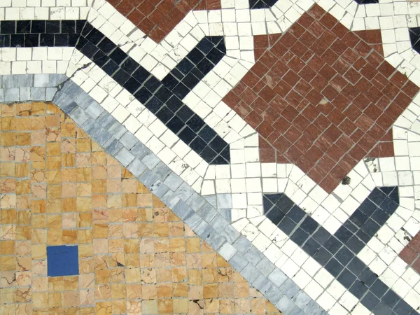 Mosaic Pattern Floor Gallery Milano Lombardy Italy — Stock Photo, Image