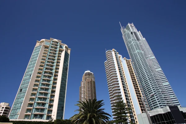 Enormes Rascacielos Surfers Paradise City Gold Coast Queensland Australia — Foto de Stock