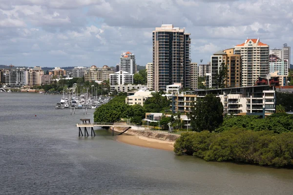 Πολυκατοικίες Στο Brisbane Αυστραλία Κατοικημένη Περιοχή — Φωτογραφία Αρχείου