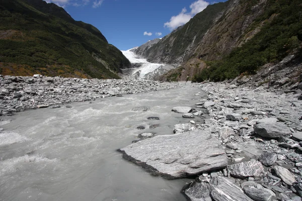Franz Josef Gletsjer Het Nationaal Park Westland Aan West Kust — Stockfoto