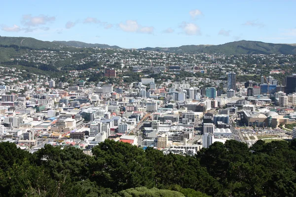 Letecký Pohled Wellington Cbd Severní Ostrov Nový Zéland Hlavní Město — Stock fotografie