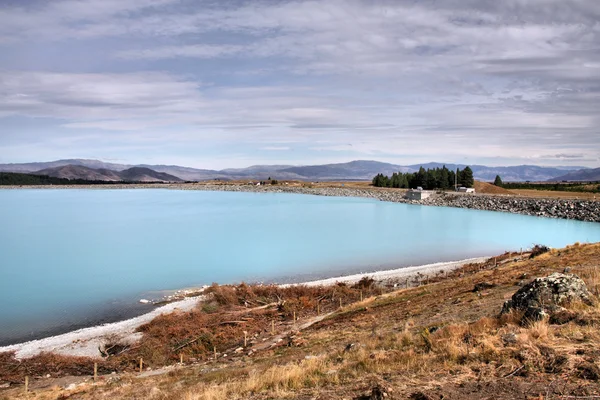 Lago Pukaki Nueva Zelanda Foto Hdr — Foto de Stock