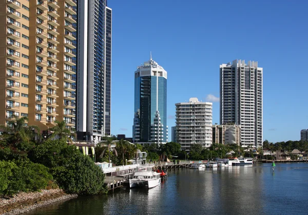 Apartmanlar Sörfçü Cennet Şehir Gold Coast Bölgesinde Queensland Avustralya — Stok fotoğraf