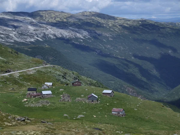 Piccolo Villaggio Norvegia — Foto Stock