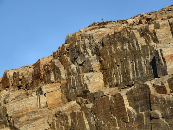 Rote Felsen Brachlandschaft Norwegen Geologie Und Mineralien — Stockfoto