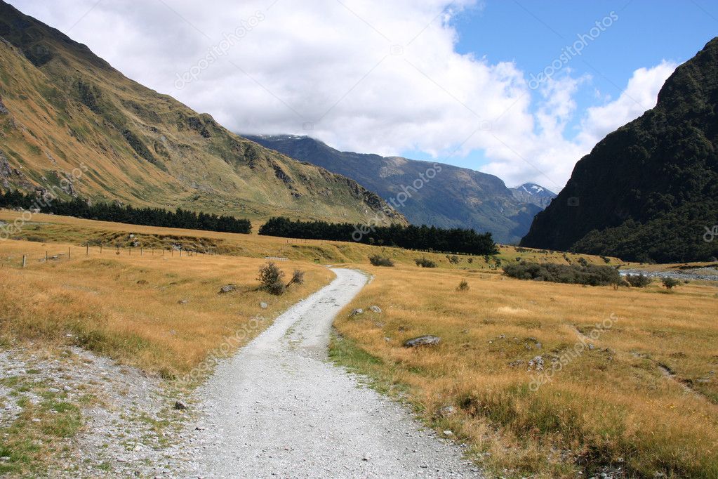 New Zealand - mountains in Mount Aspiring National Park