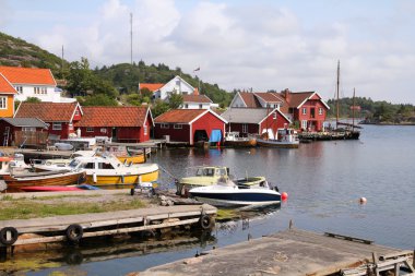 Norway - Skjernoy island in the region of Vest-Agder. Small fishing town - Farestad. clipart