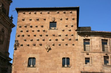 ev kabukları (casa de las conchas) Salamanca, İspanya. mimarisi Gotik, Mağribi ve İtalyan stilleri içerir..