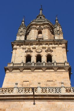 eski kule salamanca cathedral. güzel kumtaşı mimarisi. Romanesk tarzı.