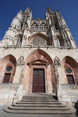 Ortaçağ Katedrali, burgos, İspanya-castilia. UNESCO Dünya Mirası listesinde yer eski Katolik landmark.