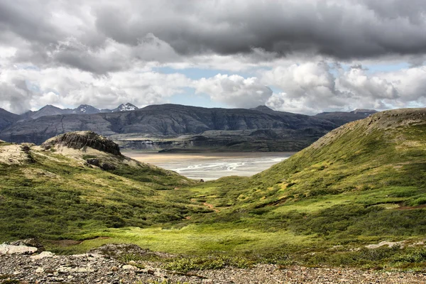 Исландия Река Йокулса Лони Красивый Горный Ландшафт Горах Лонсораефи Hdr — стоковое фото