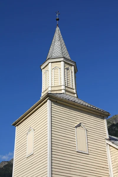 Noruega Condado Hordaland Torre Iglesia Odda Monumento Antiguo —  Fotos de Stock