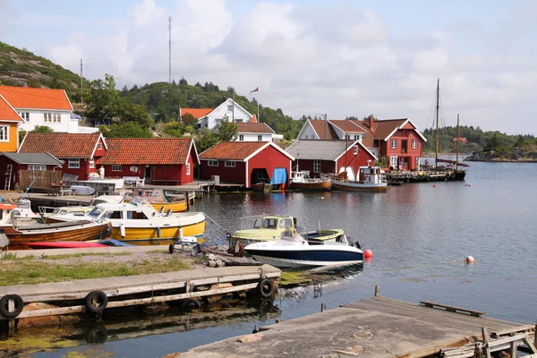 Norsko Ostrov Skjernoy Regionu Vest Agder Malé Rybářské Město Farestad — Stock fotografie
