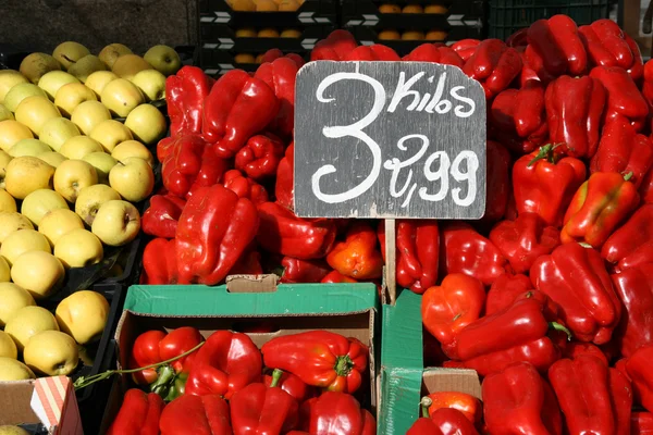 Mercado Colorido Comestibles Ávila Castilia España —  Fotos de Stock