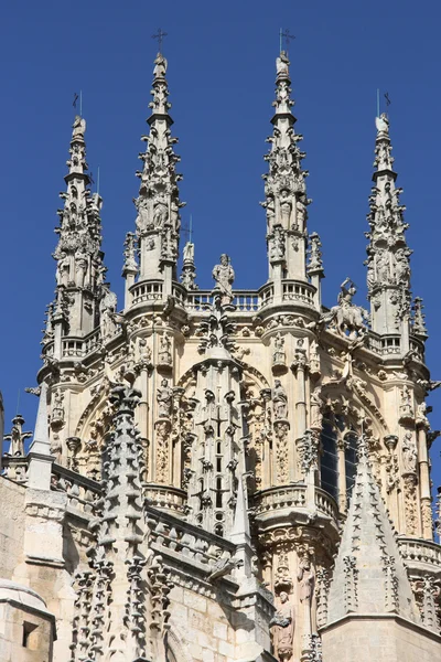 Wieża Średniowiecznej Katedry Burgos Hiszpania Castilia Stary Katolicki Punkt Orientacyjny — Zdjęcie stockowe