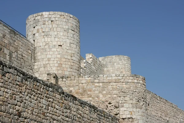 Средневековые Стены Замка Бургосе Кастилия Испания — стоковое фото