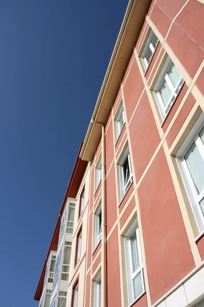 Absztrakt Lakóház Építészettel Burgos Spanyolország Apartman Épület — Stock Fotó