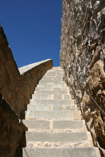 Cennete Merdiven Merdivenlere Avila Spanya Şehir Duvarları — Stok fotoğraf