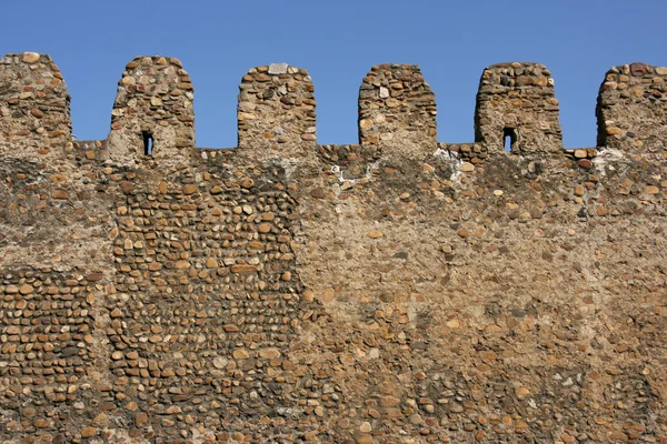 Ściana Żwirkowa Stare Mury Kastylii Leon Hiszpania — Zdjęcie stockowe