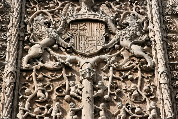 Berömda Dekorativa Plateresk Fasaden Colegio San Gregorio Museum Valladolid Spanien — Stockfoto