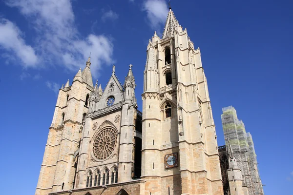 Igreja Catedral Gótica Leon Castilla Leon Espanha — Fotografia de Stock