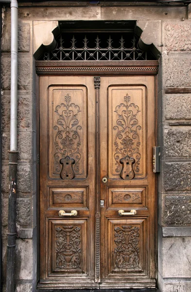 Dekorativní Dveře Starém Mezník Leon Španělsko — Stock fotografie