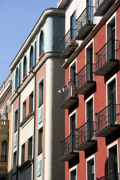 Färgglada Byggnader Valladolid Stad Kastilien Spanien — Stockfoto