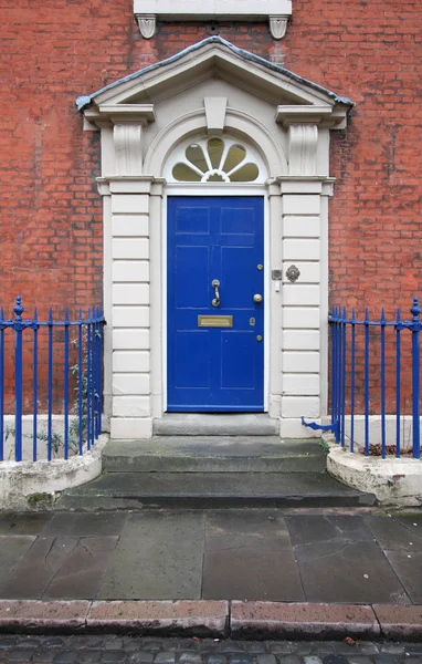 Porta georgiana azul — Fotografia de Stock