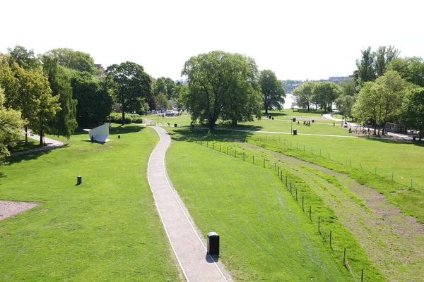 Stockholm Švédsko Velký Zelený Park Ralambshovsparken Ostrově Kungsholmen — Stock fotografie