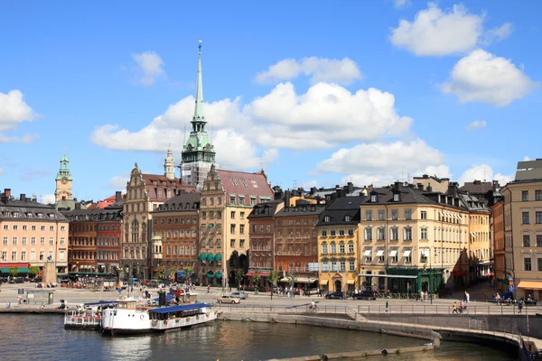 Estocolmo Suécia Vista Famosa Gamla Stan Cidade Velha — Fotografia de Stock