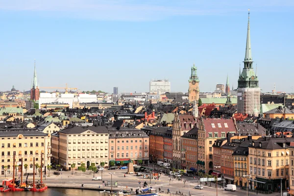 Stockholm Schweden Blick Auf Die Berühmte Gamla Stan Die Altstadt — Stockfoto