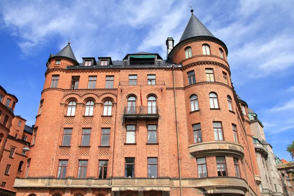 Estocolmo Suécia Strandvagen Palácio Rua Distrito Ostermalm — Fotografia de Stock