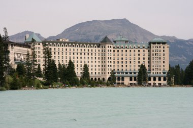 Chateau Lake Louise - famous landmark of Banff National Park. clipart