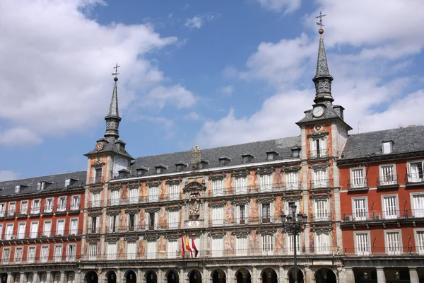 Architektura Náměstí Plaza Mayor Hlavní Náměstí Madridu Španělsko Casa Panaderia — Stock fotografie