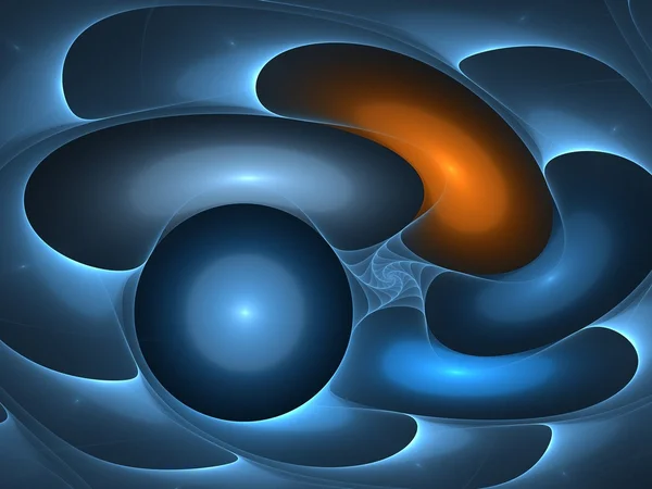 stock image Graphics texture. Computer rendered background. 3D fractal. Blue bubbles