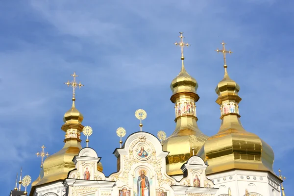 キエフ ペチェールシク大修道院 ユネスコ世界遺産に刻まれている有名な修道院 ウクライナのランドマーク 生神女就寝大聖堂 — ストック写真