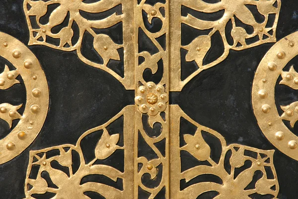 Zlatá Dekorace Dveře Katedrály Nanebevzetí Kyjevskopečerská Lávra Slavný Klášter Zapsán — Stock fotografie