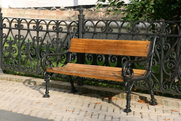 Single Bench Park Pecherska Lavra Kiev Ukraine — Stock Photo, Image