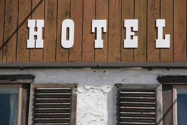 Old Style Western Hotel Sign Wall — Stock Photo, Image