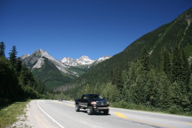 Glacier National Park of Canada. Area near Rogers Pass (Selkirk Mountains). Trans-Canada Highway. clipart