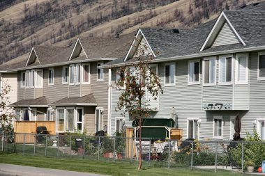 Terraced modern houses clipart