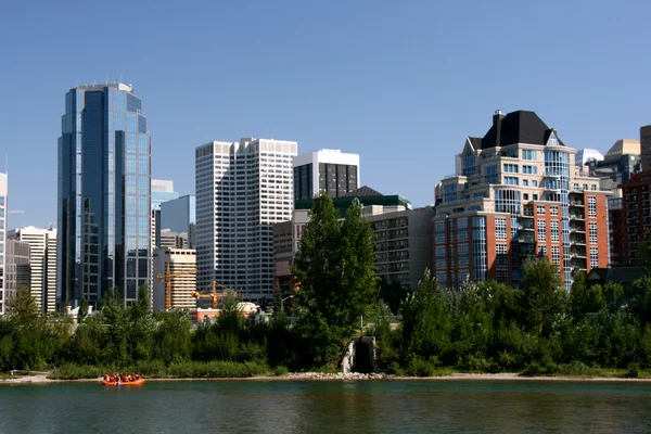 Calgary waterkant skyline — Stockfoto