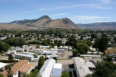 Panorama of Canadian city - Kamloops (Westsyde district) in British Columbia clipart