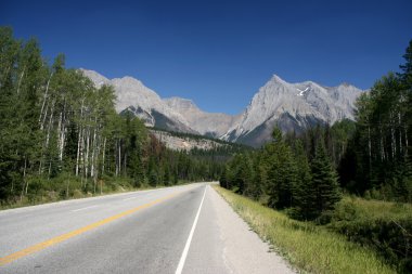 Road in Rockies clipart