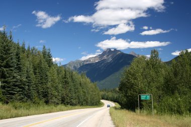 Mount Revelstoke National Park of Canada. Trans-Canada Highway. clipart
