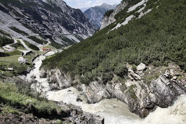 Italia Parque Nacional Stelvio Famosa Carretera Stelvio Pass Ortler Alps —  Fotos de Stock